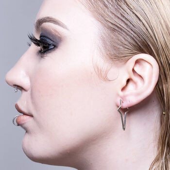 Rose/ Gold Plated Sterling Silver Star Stud Earrings, 3 of 7