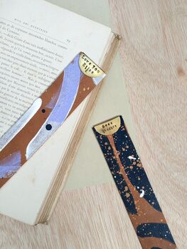 Personalised Hand Painted Soft Leather Bookmark, 2 of 2