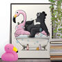 Asian Bear In The Shower, Bathroom Poster, Animal Print, thumbnail 1 of 6