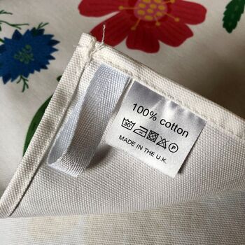 Tea Towel Flower Illustrations 100% Cotton, 3 of 5