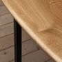 Dean Solid Live Edge Oak Industrial Dining Table, thumbnail 5 of 5