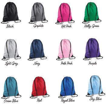 Personalised Super Car Kids Drawstring Bag, 7 of 7