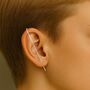 Oxidised Silver Minimalist Gothic Ear Pin Earrings, thumbnail 3 of 8