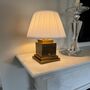Rechargeable Table Lamp In Brushed Gold And Steel, thumbnail 1 of 5