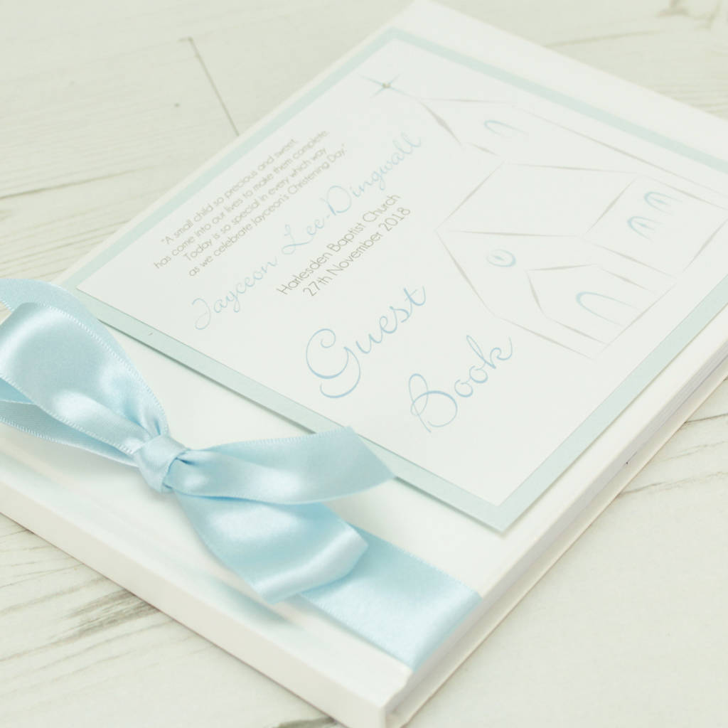 Personalised Christening Guest Book By Dreams To Reality Design Ltd