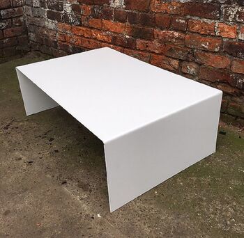 Industrial All Steel White Cube Coffee Table 189, 4 of 4