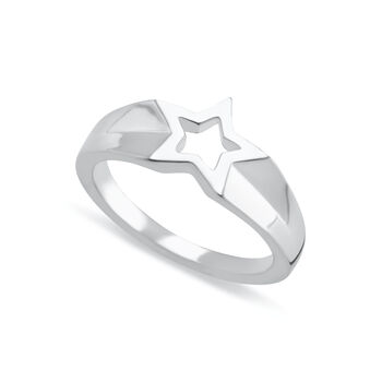 Sterling Silver Open Star Ring, 4 of 5
