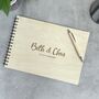 Personalised Wooden A4 Sketch Book For Weddings, thumbnail 2 of 6
