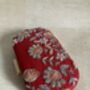 Red Oval Handcrafted Clutch Bag, thumbnail 2 of 4