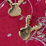 Pack Of Six Personalised Reindeer Wine Glass Charms, thumbnail 3 of 3