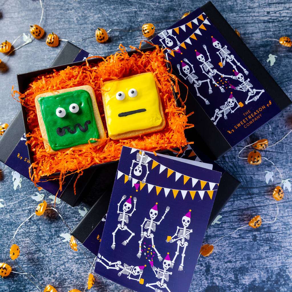 'Halloween Skeleton' Luxury Monsters Biscuits By The Sweet Reason Company