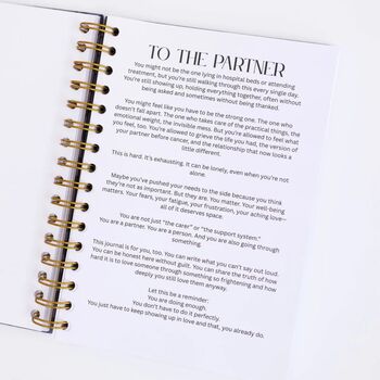 The Partner Pages Couples Cancer Support Journal, 3 of 5