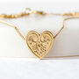 Wildflower Heart Necklace – Gold, thumbnail 1 of 9