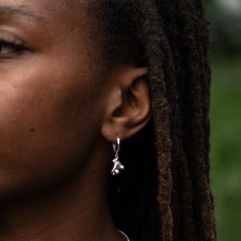 Roller Skate Charm Hoop Earrings, Sterling Silver Or 18ct Gold Plated, 6 of 8