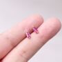 July Ruby Birthstone Stud Earrings, Gold Studs, Minimalistic Earrings, thumbnail 1 of 7