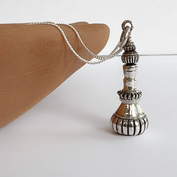 Faye Perfume Bottle Necklace In Sterling Silver, 2 of 6