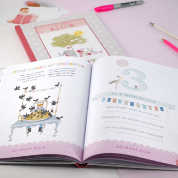 Personalised Baby Record Book, 3 of 6