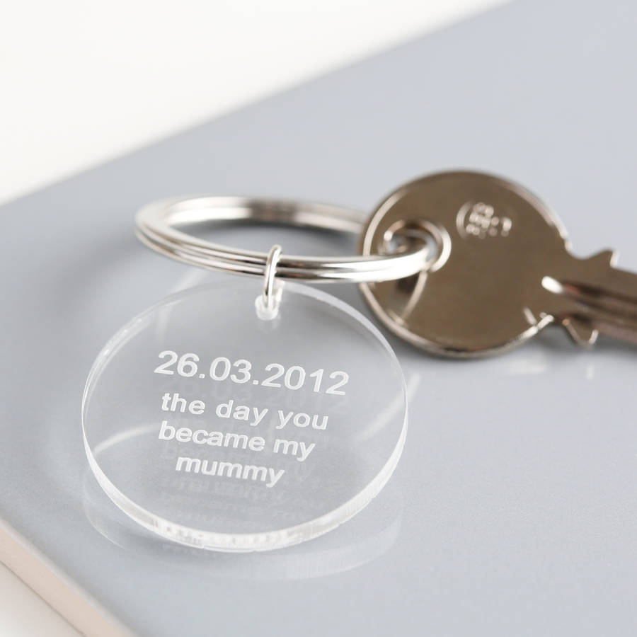 Image of Day You Became My Mummy Acrylic Keyring