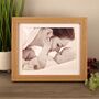 Personalised Solid Oak Mounted Photo Frame With Size Options, thumbnail 4 of 8