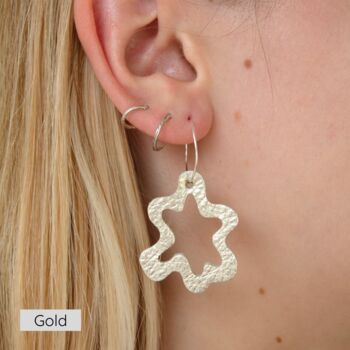 Statement Leather Wave Earrings, 4 of 10