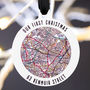 Location Map Hanging Christmas Tree Decoration, thumbnail 1 of 3