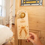 'Santa Stop Here' Personalised Penguin Door Hanger, thumbnail 2 of 6