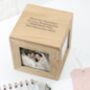 Personalised Oak Wedding Photo Cube, thumbnail 1 of 6