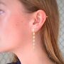 Falling Star 18 K Gold Plated Earrings, thumbnail 3 of 6