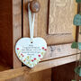 Personalised Floral Friendship Heart Decoration, thumbnail 4 of 7