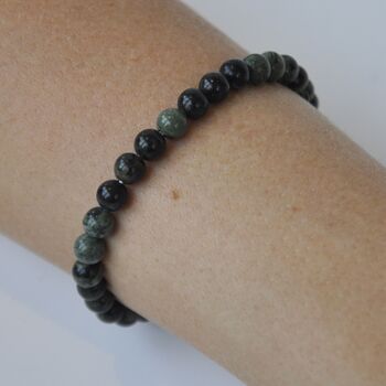 Men's Kambaba Jasper Green Crystal Bracelet Gift For Him, 2 of 5