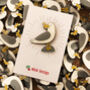 Seagull With A Stolen Chip Fun Enamel Pin Badge, thumbnail 2 of 5