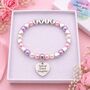 Personalised Granddaughter Bracelet. Birthday Keepsake. Inc Free Gift Box And Message, thumbnail 1 of 12