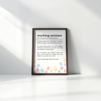 Personalised Teaching Assistant Definition Print, 4 of 4