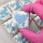 Thank You Biscuits Gift Box, Blue Floral, Nine Pieces, thumbnail 5 of 10