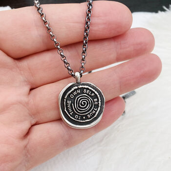 Unisex Self Love Talisman Necklace In Sterling Silver, 3 of 7