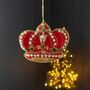 Hand Embellished Crown Hanging Decoration, thumbnail 1 of 2