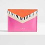 Personalised Leather Card Holder Pink + Zebra Print, thumbnail 3 of 5