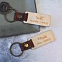 Best Man Leather And Wood Keyring, thumbnail 1 of 4