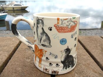 Tankard Mug In Cats And Kittens Design, 7 of 8