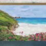 Porthcurno Cornwall Upcycled Collage Greetings Card, thumbnail 1 of 3