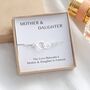 Mother And Daughter Bracelet Gift, Silver, Gold, Rose Gold Interlocking Circles, thumbnail 1 of 6