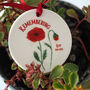 'Remembering' Poppy Flower Memorial Ornament, thumbnail 2 of 4