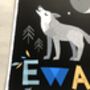 Wolf Personalised Name Print, thumbnail 7 of 12