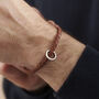 Men's Personalised Fine Leather Message Bracelet, thumbnail 2 of 8