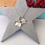 Sterling Silver Holly And Initial Star Necklace, thumbnail 3 of 7