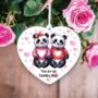 Personalised Panda Couple Love Decoration, thumbnail 1 of 2