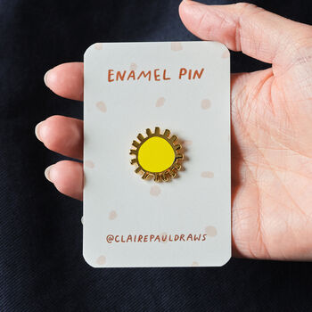Gold Sunshine Enamel Pin Badge, 3 of 6
