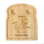 Personalised Dinosaur Eggs And Soldiers Toast Board, thumbnail 4 of 4