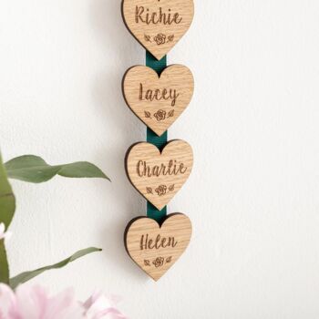 'Family Makes Our House A Home' Wooden Wall Plaque, 3 of 4