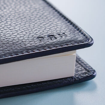 Personalised Premium Leather Notebook With Pen Holder, 10 of 10